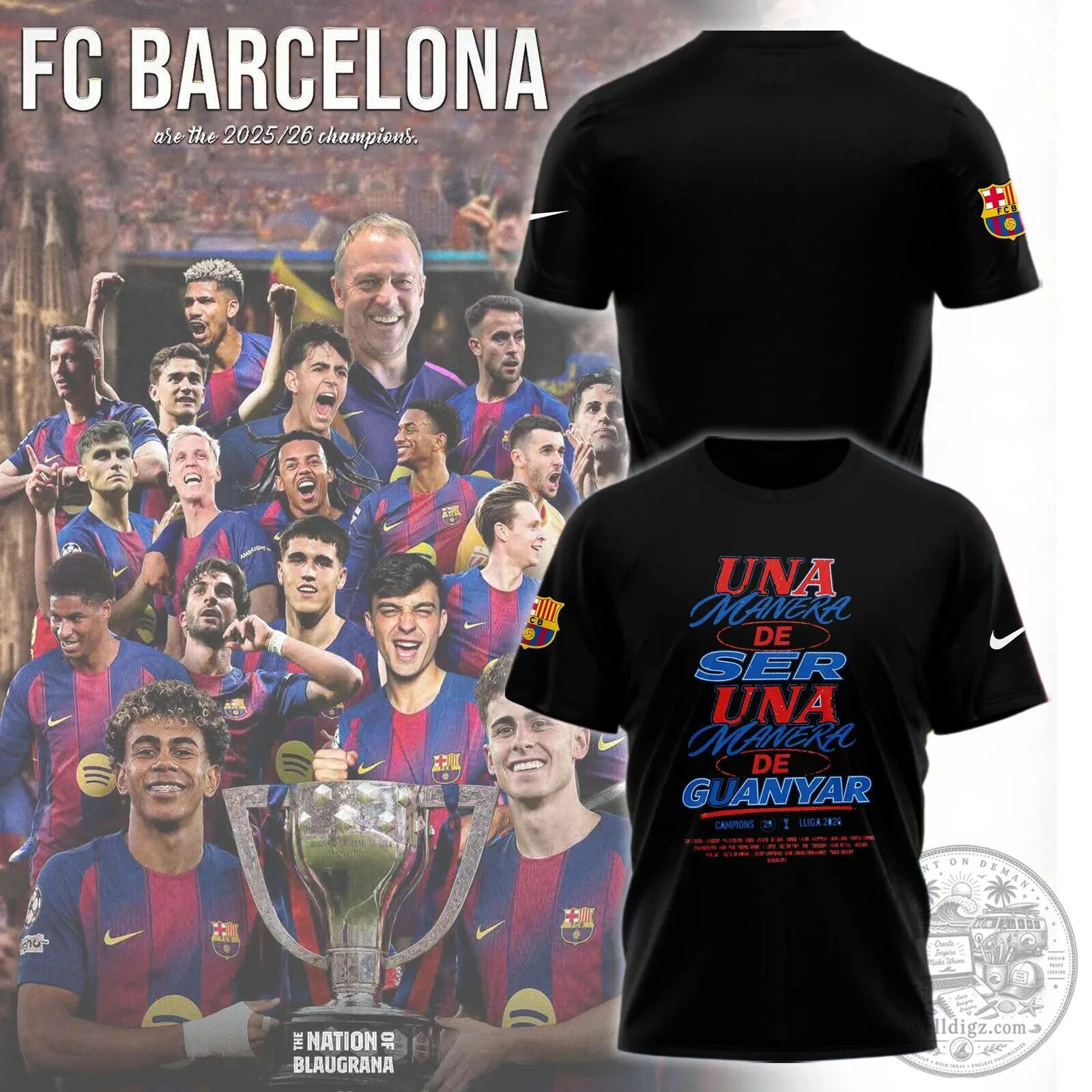 FC Barcelona 2025-2026 Champions Una Manera De Ser T-Shirt